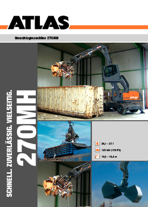 Excavatrice sur pneus Atlas 270 MH