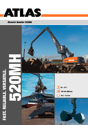 Excavatrice sur pneus Atlas 520 MH