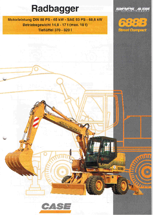 Excavatrice sur pneus Case Poclain 688 B P2AL