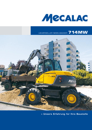 Excavatrice sur pneus Mecalac 714 MW e