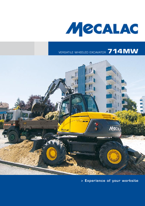 Excavatrice sur pneus Mecalac 714 MW e