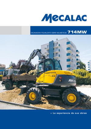 Excavatrice sur pneus Mecalac 714 MW e
