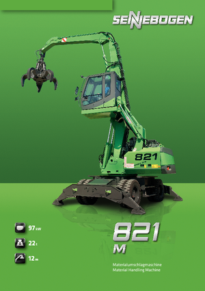 Excavatrice sur pneus Sennebogen 821 M