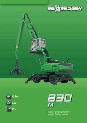 Excavatrice sur pneus Sennebogen 830 M