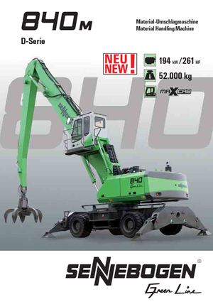 Excavatrice sur pneus Sennebogen 840 M