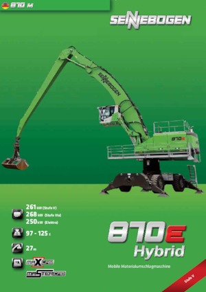 Excavatrice sur pneus Sennebogen 870 M