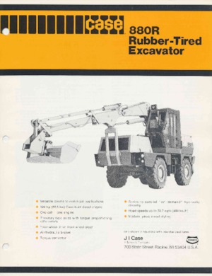 Excavatrice sur pneus Case 880R