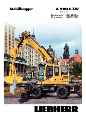 Excavatrice sur pneus Liebherr A 900 C ZW Litronic