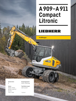 Excavatrice sur pneus Liebherr A 911 Compact Litronic 