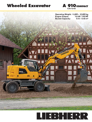Excavatrice sur pneus Liebherr A 910 Compact Litronic