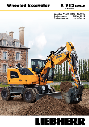 Excavatrice sur pneus Liebherr A 912 Compact Litronic