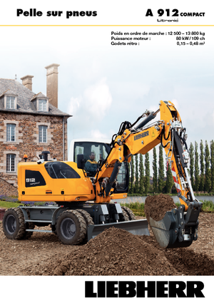 Excavatrice sur pneus Liebherr A 912 Compact Litronic
