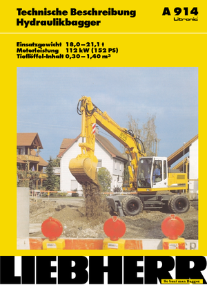 Excavatrice sur pneus Liebherr A 914 Litronic