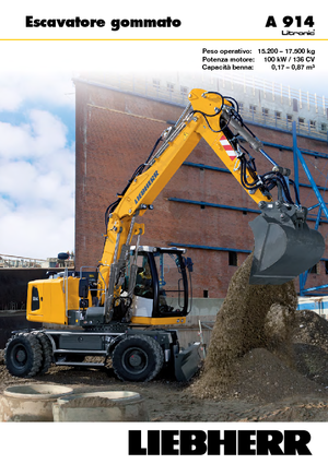Excavatrice sur pneus Liebherr A 914 Litronic