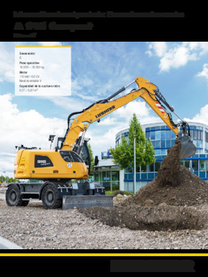 Excavatrice sur pneus Liebherr A 916 Compact Litronic G6.0