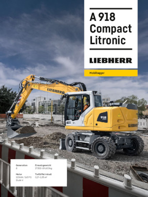 Excavatrice sur pneus Liebherr A 918 Compact Litronic 
