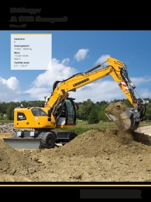Excavatrice sur pneus Liebherr A 918 Compact Litronic