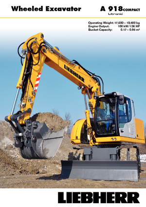 Excavatrice sur pneus Liebherr A 918 Compact Litronic