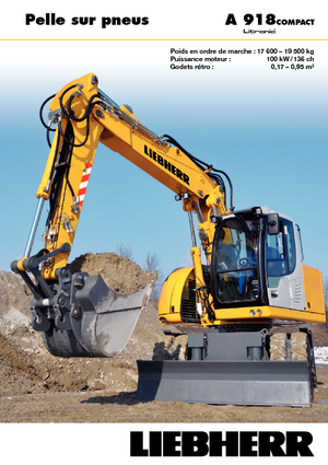 Excavatrice sur pneus Liebherr A 918 Compact Litronic