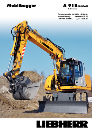 Excavatrice sur pneus Liebherr A 918 Compact Litronic