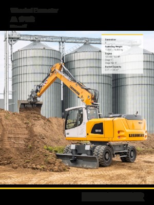 Excavatrice sur pneus Liebherr A 918 Litronic G6.0