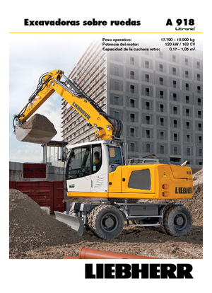 Excavatrice sur pneus Liebherr A 918 Litronic
