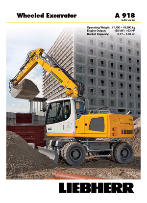 Excavatrice sur pneus Liebherr A 918 Litronic