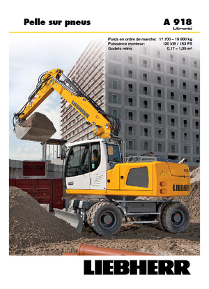 Excavatrice sur pneus Liebherr A 918 Litronic