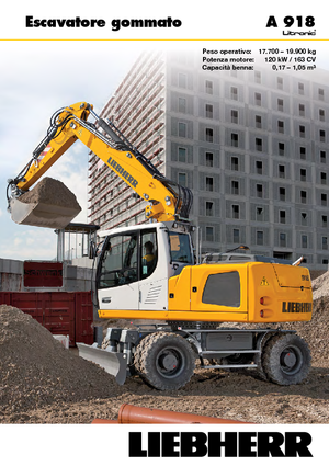 Excavatrice sur pneus Liebherr A 918 Litronic