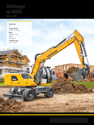Excavatrice sur pneus Liebherr A 920 Litronic