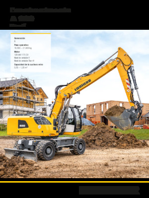 Excavatrice sur pneus Liebherr A 920 Litronic