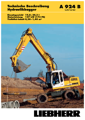Excavatrice sur pneus Liebherr A 924 B Litonic