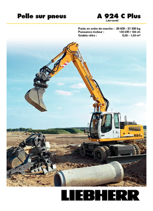 Excavatrice sur pneus Liebherr A 924 C Plus Litronic