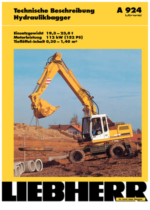Excavatrice sur pneus Liebherr A 924 Litronic