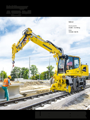 Excavatrice sur pneus Liebherr A 924 Rail Litronic