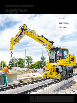 Excavatrice sur pneus Liebherr A 924 Rail Litronic