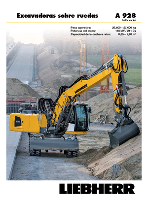 Excavatrice sur pneus Liebherr A 928 Litronic