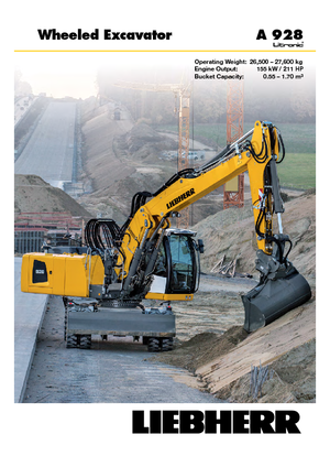 Excavatrice sur pneus Liebherr A 928 Litronic