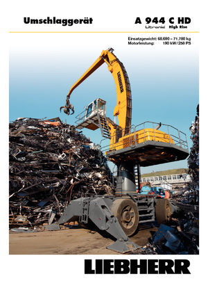 Excavatrice sur pneus Liebherr A 944 C HD Litronic High Rise