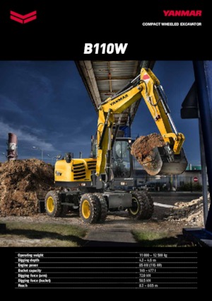Excavatrice sur pneus Yanmar B 110 PB