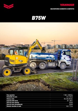 Excavatrice sur pneus Yanmar B 75 Circular