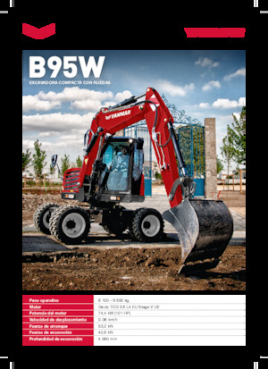 Excavatrice sur pneus Yanmar B95W TPA 