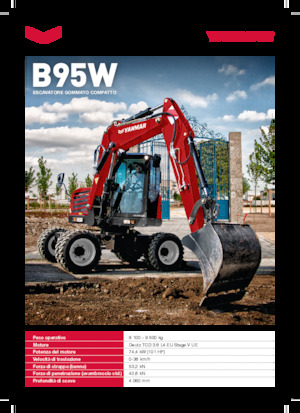 Excavatrice sur pneus Yanmar B95W TPA 