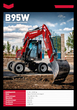 Excavatrice sur pneus Yanmar B95W TPA 