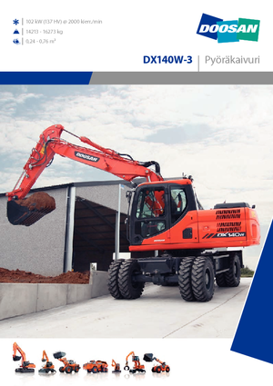 Excavatrice sur pneus Doosan DX140W-3