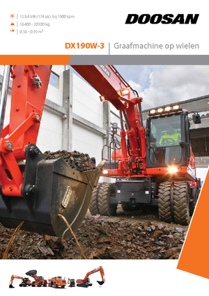 Excavatrice sur pneus Doosan DX190W-3