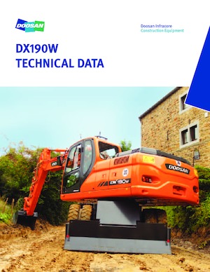 Excavatrice sur pneus Doosan DX 190 W