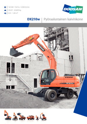 Excavatrice sur pneus Doosan DX210W