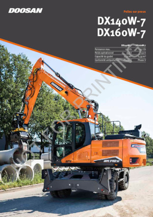 Excavatrice sur pneus Doosan DX140W-7