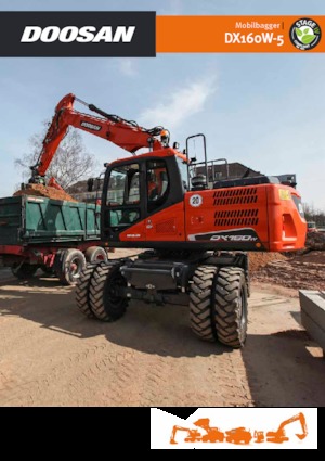 Excavatrice sur pneus Doosan DX160W-5